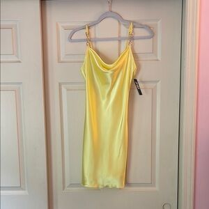 Jump Apparel Yellow Mini Formal Dress